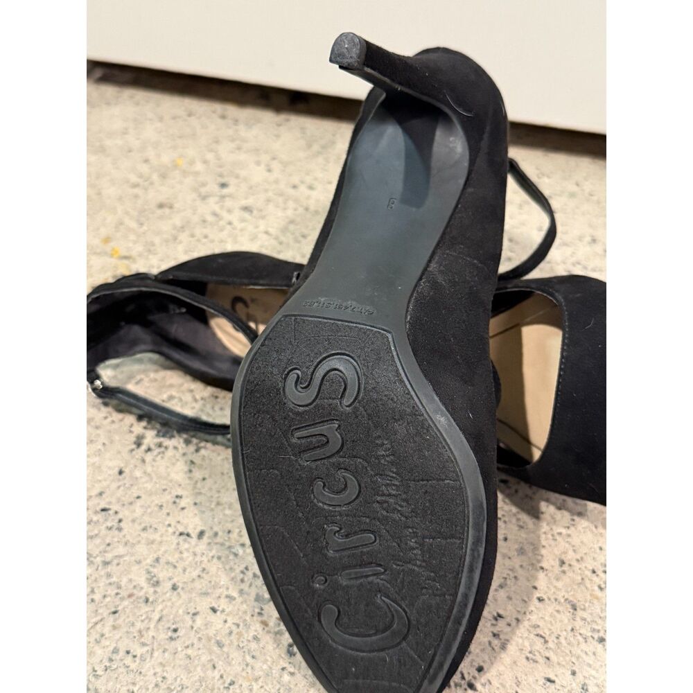 Circus by Sam Edelman Black Suede Strappy Mary Jane Heels – Size